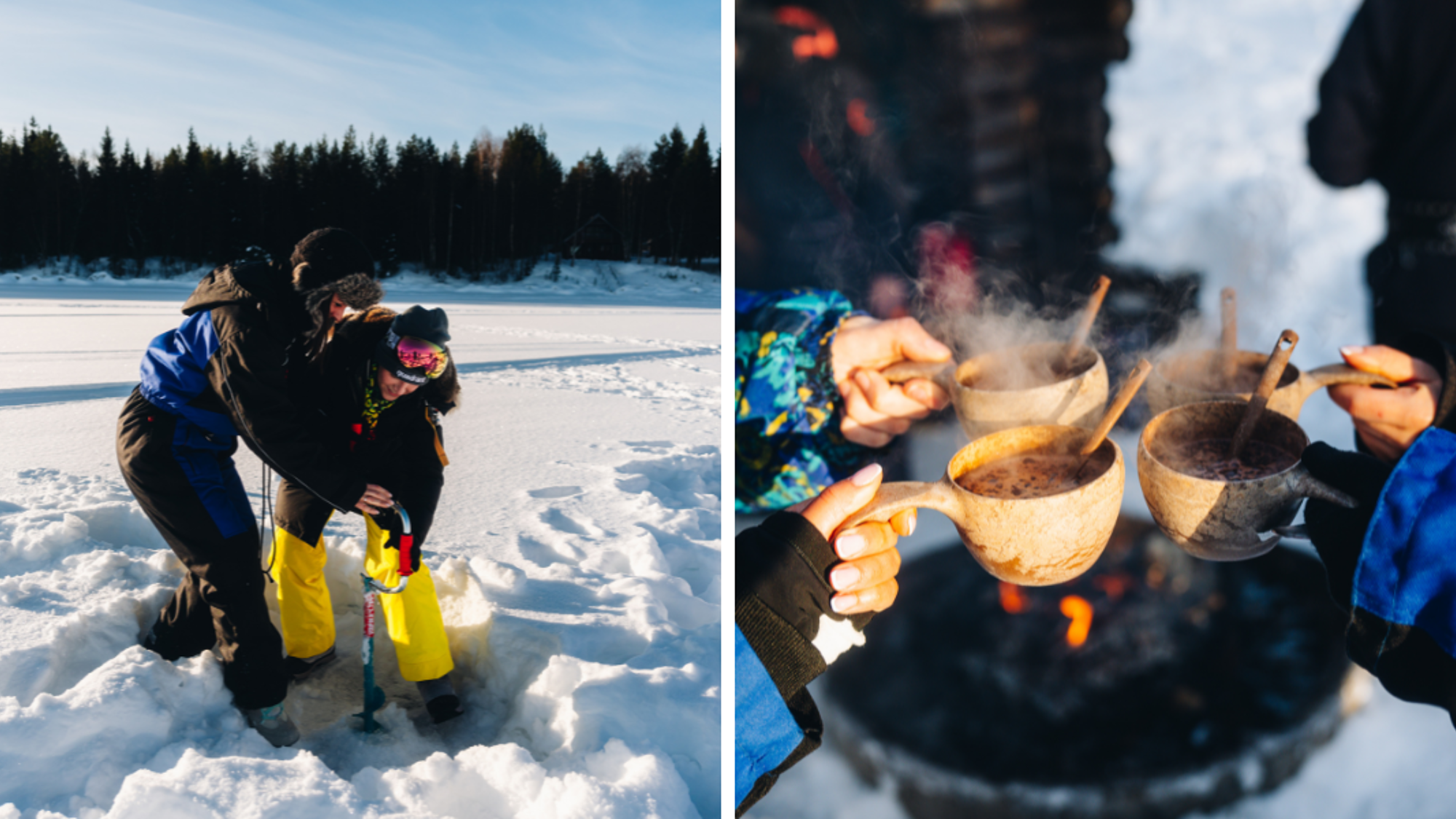 Place aux traditions, avec une initiation à la pêche sous la glace