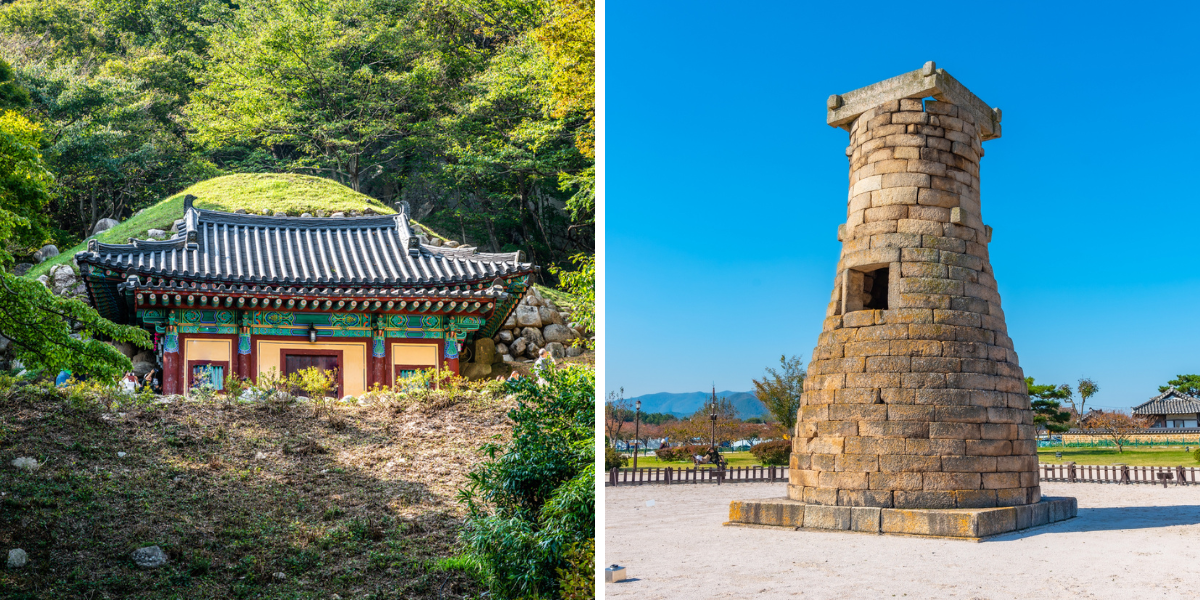 La grotte Seokguram et la tour astronomique de Cheomsoengdae, Gyeongju 
