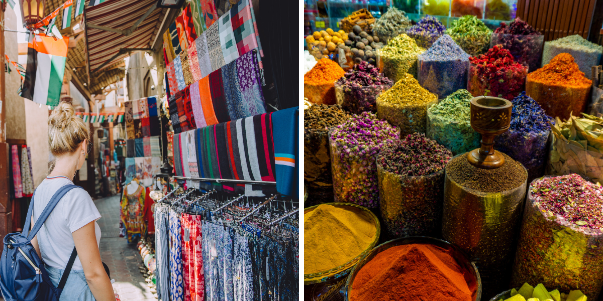 Virée dans les souks : tissus, épices et or 