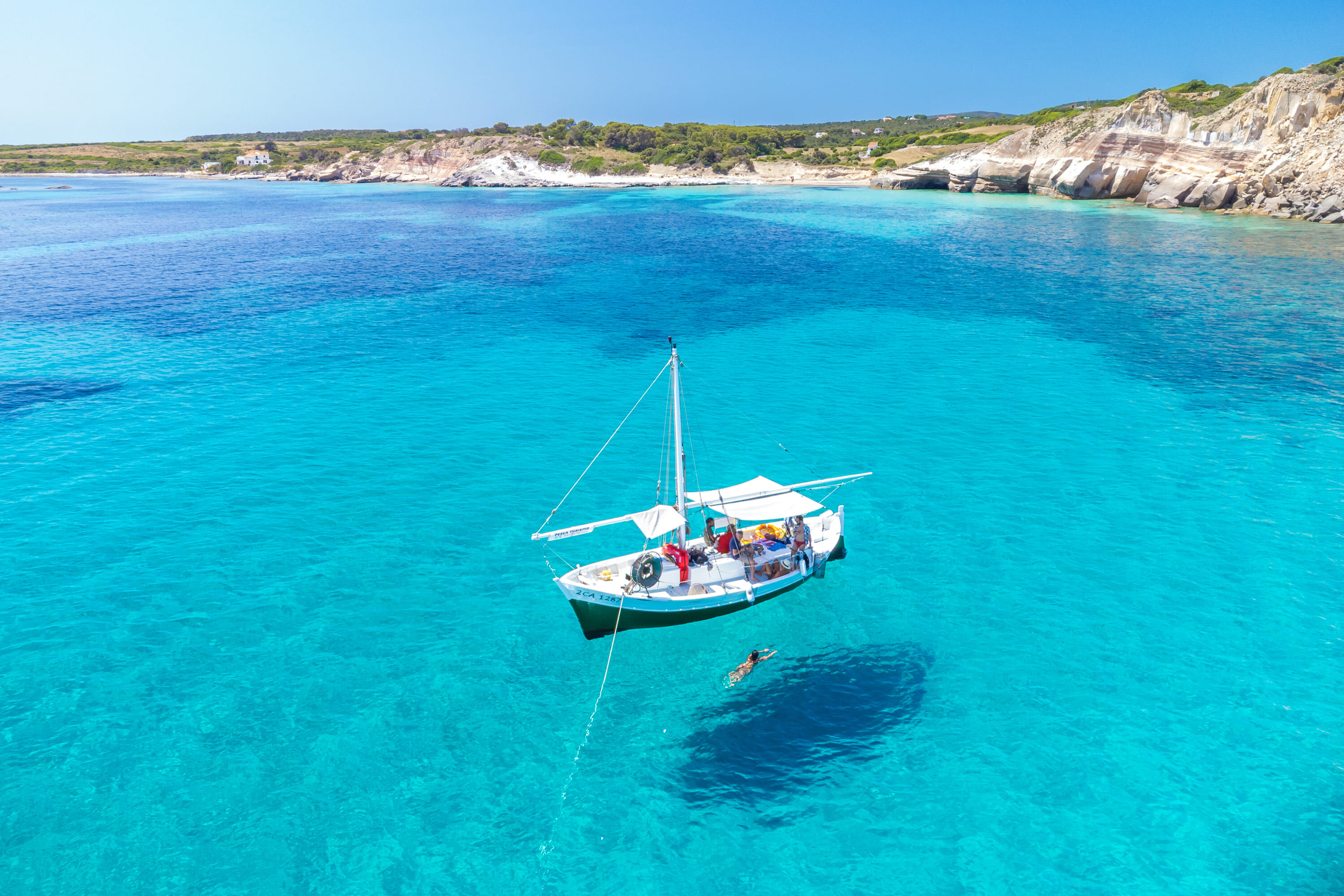 Marina de Carloforte, Île de San Pietro, Sardaigne, Italie