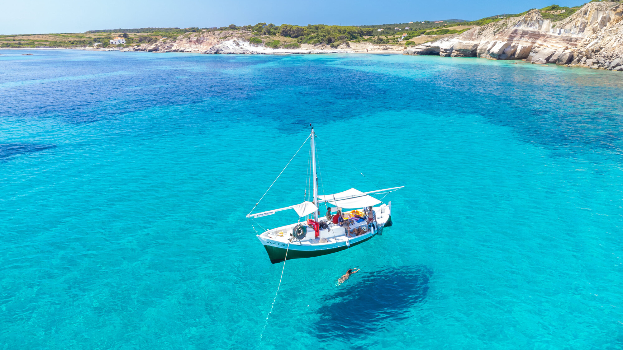 Marina de Carloforte, Île de San Pietro, Sardaigne, Italie