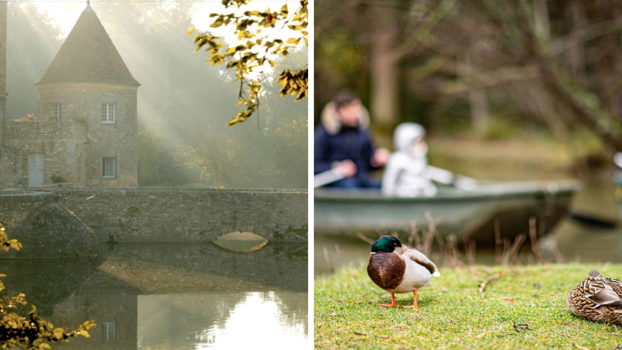 Parcourez les douves du château en barque