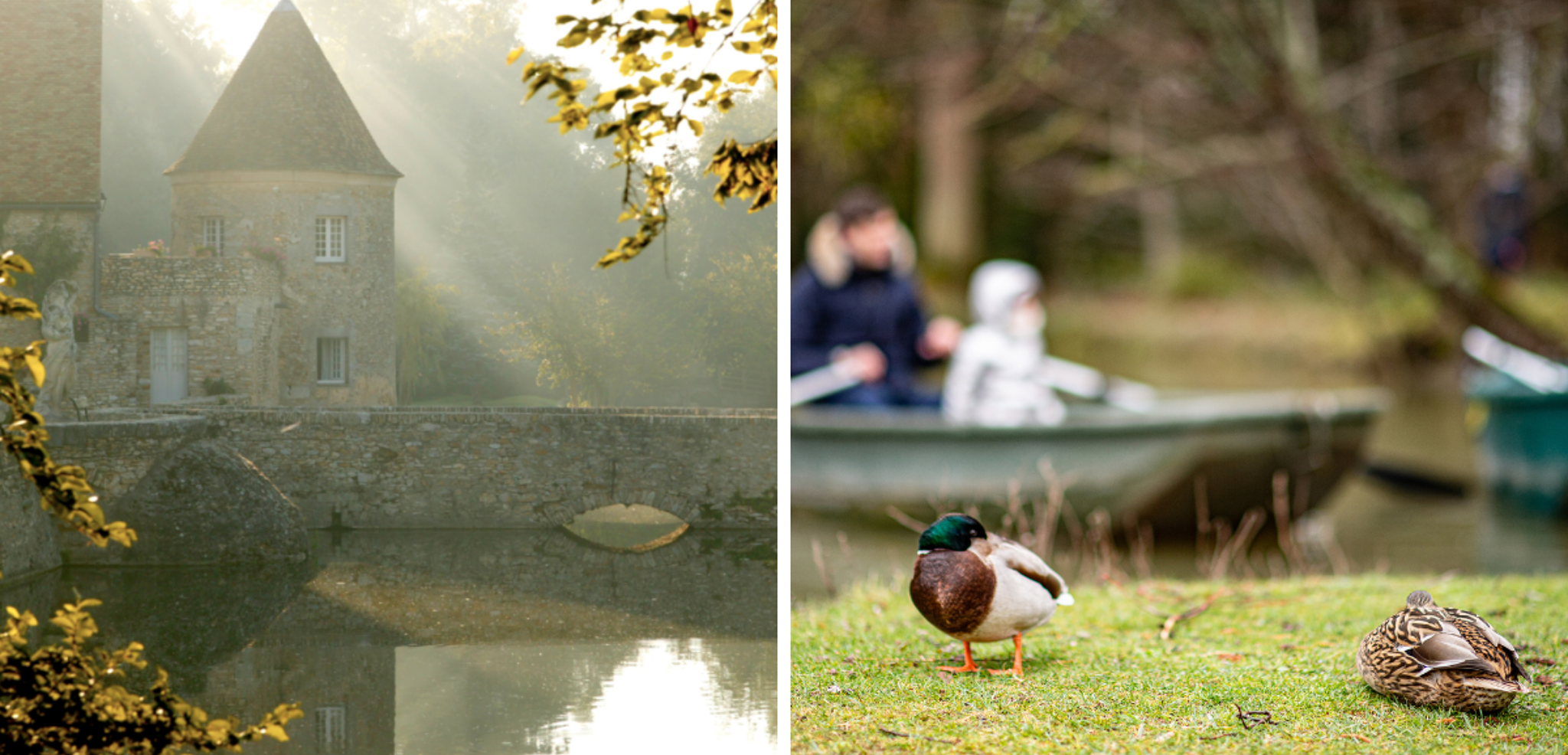 Parcourez les douves du château en barque