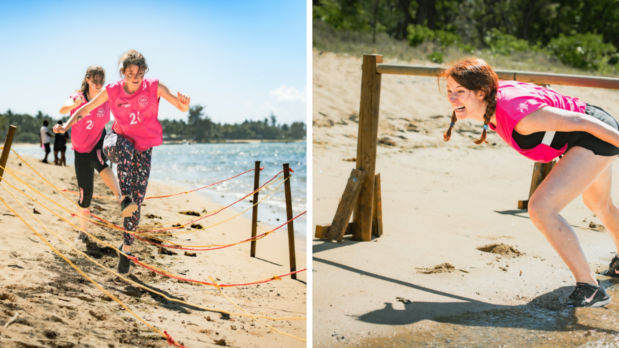 Course d'obstacle sur la plage