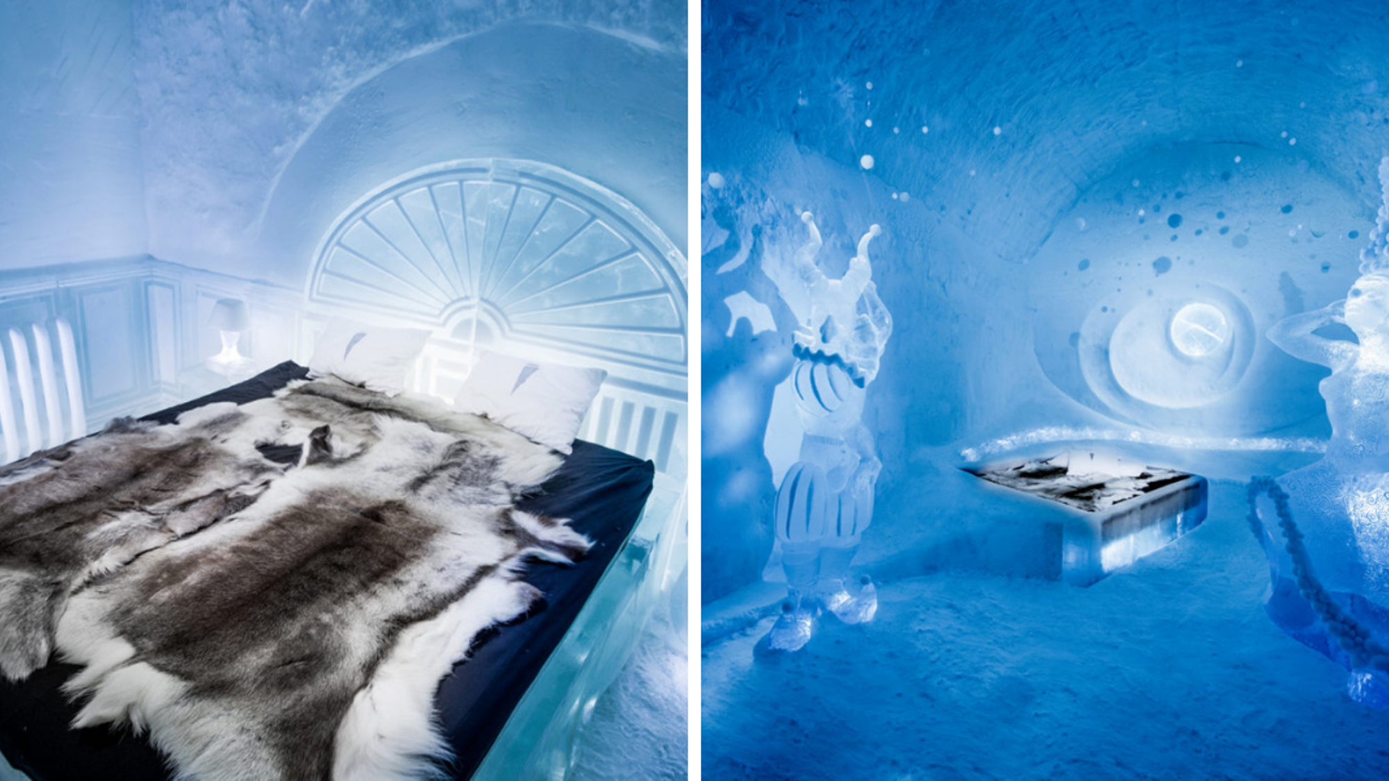 La magie du décor éphémère de l'Icehotel