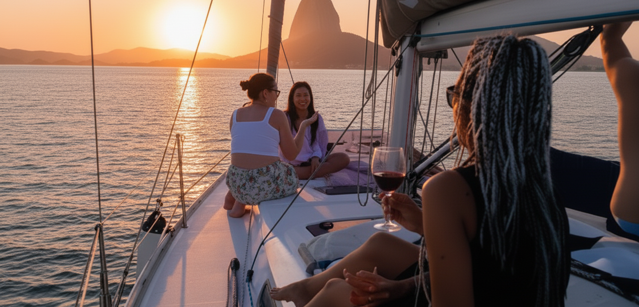 La sortie en voilier au sunset dans la Baie de Guanabara - Jour 9