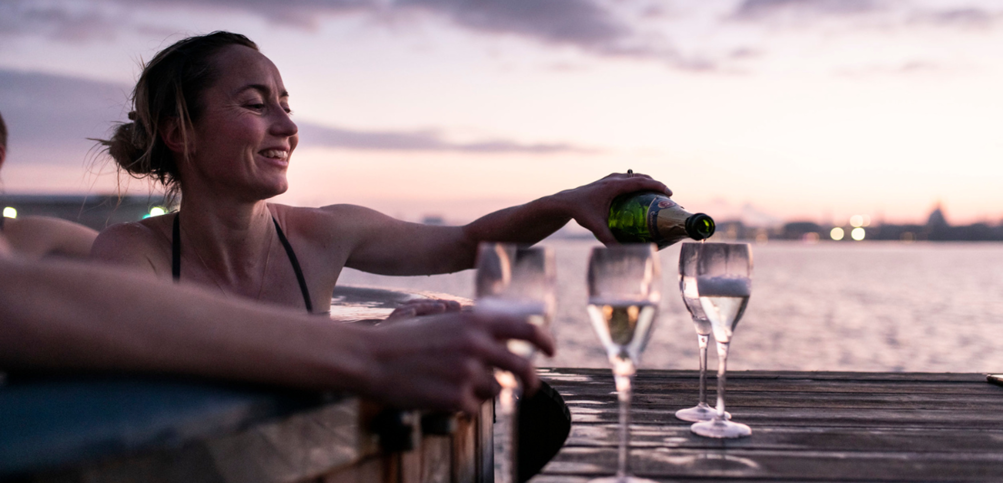 Une pause détente dans des bains chauds (non inclus, en supplément)