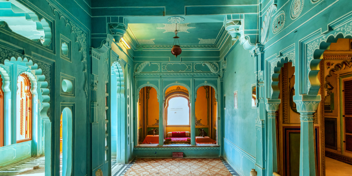 Au coeur du City Palace d'Udaipur, posé sur le lac
