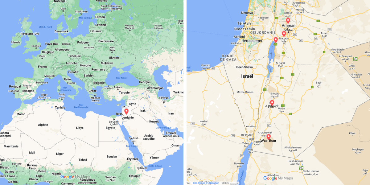Votre itinéraire à travers la Jordanie