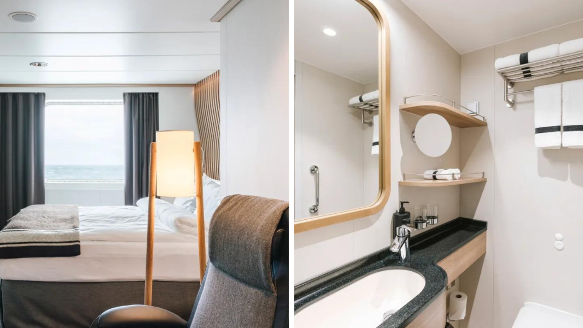 Installez-vous dans votre cabine à partager avec une autre copine