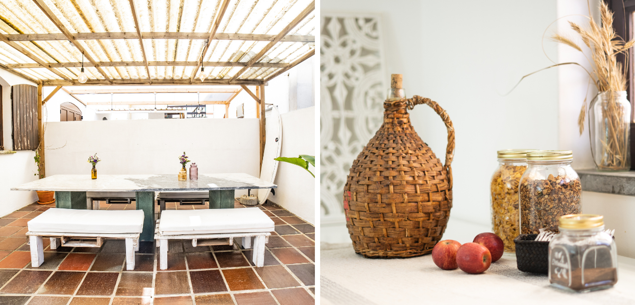 Avec des petits déjeuners pris à la Guesthouse sains et végétariens