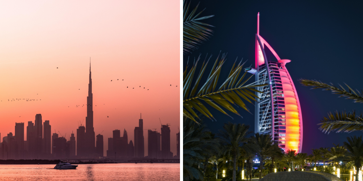La magie de Dubaï à la nuit tombée 