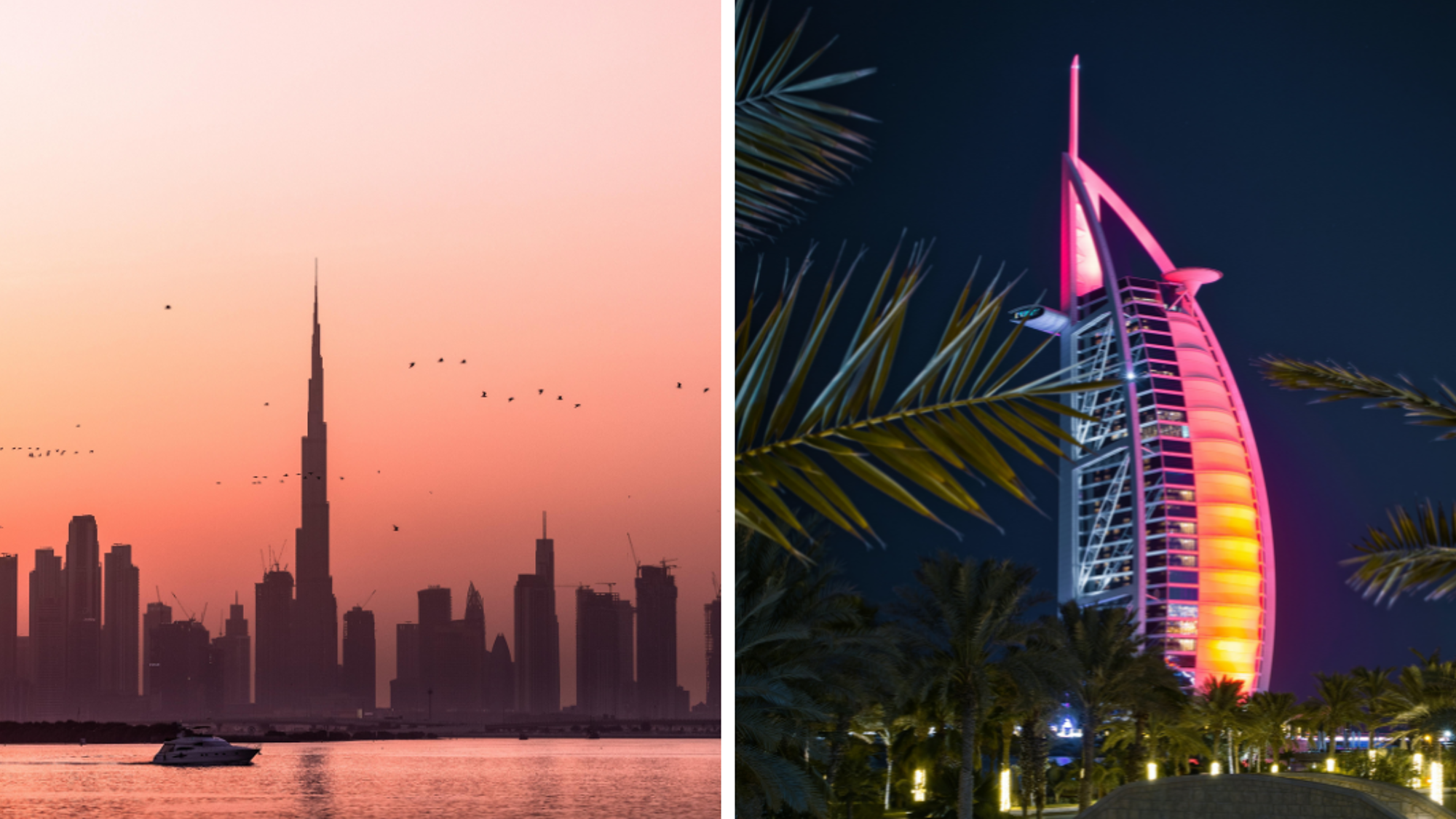 La magie de Dubaï à la nuit tombée