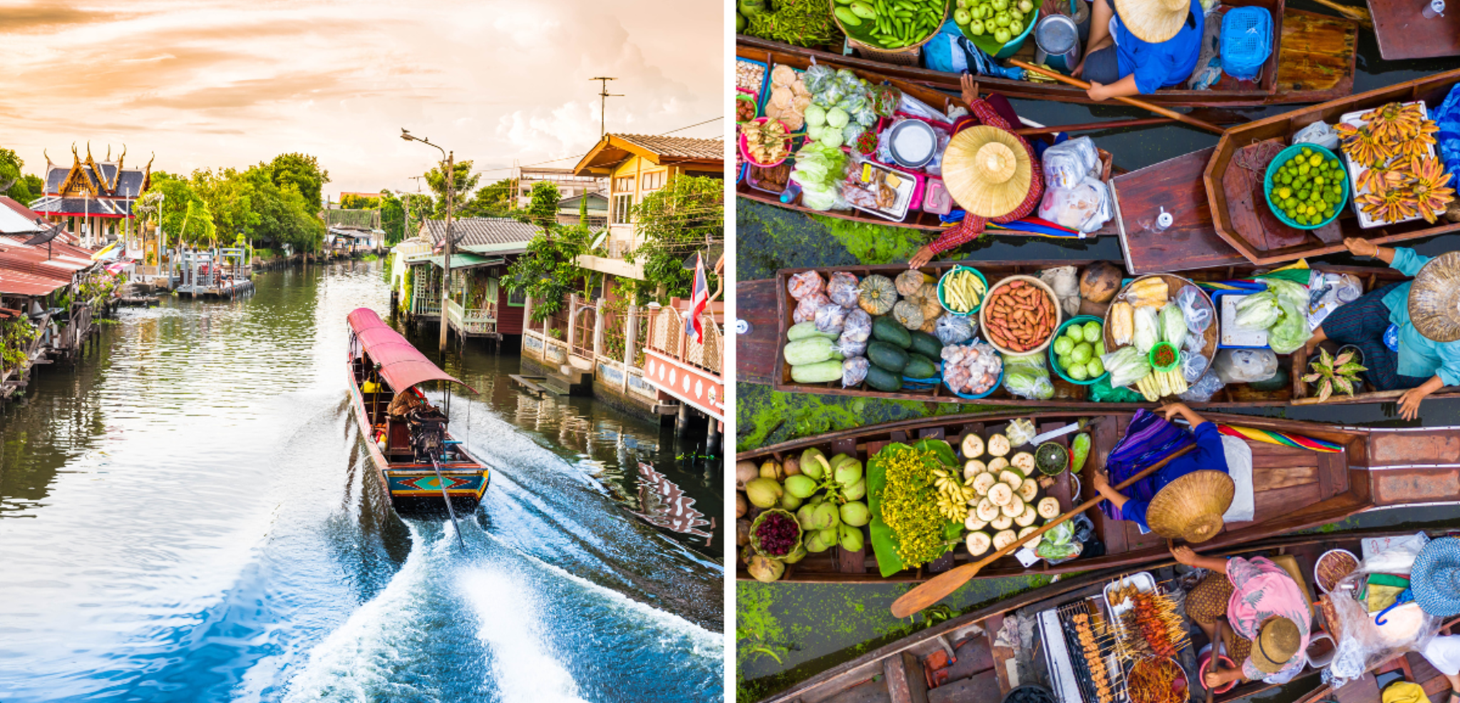 Ses célèbres khlongs et marchés flottants