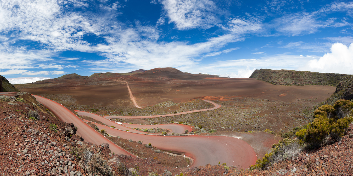 En route pour le Volcan et ses paysages lunaires...