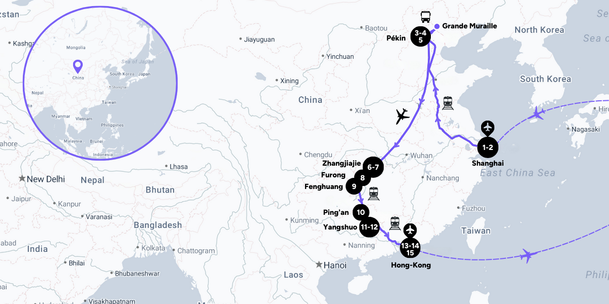L'itinéraire de votre voyage entre femmes 