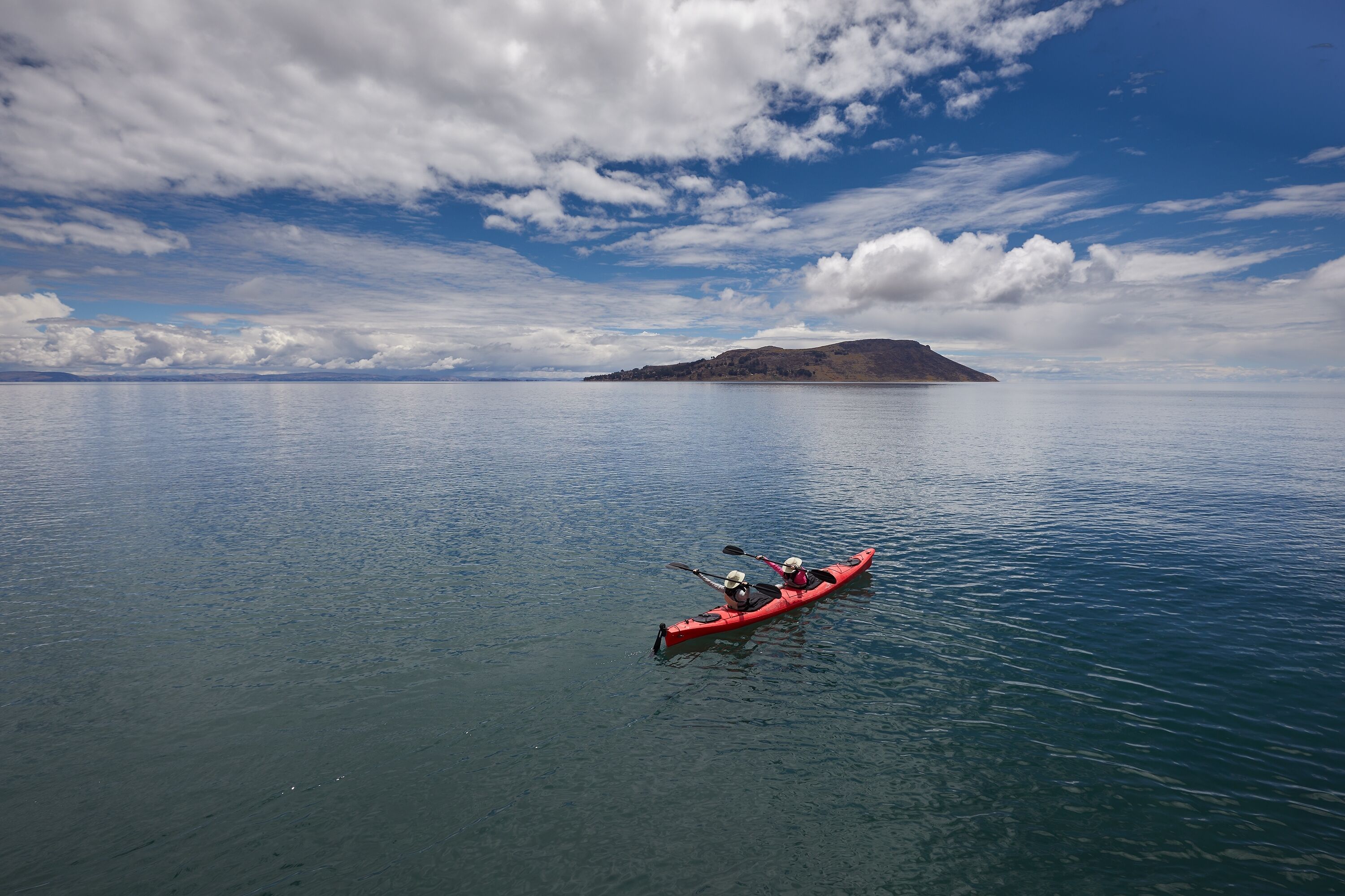 Kayak sur le lac Titicaca