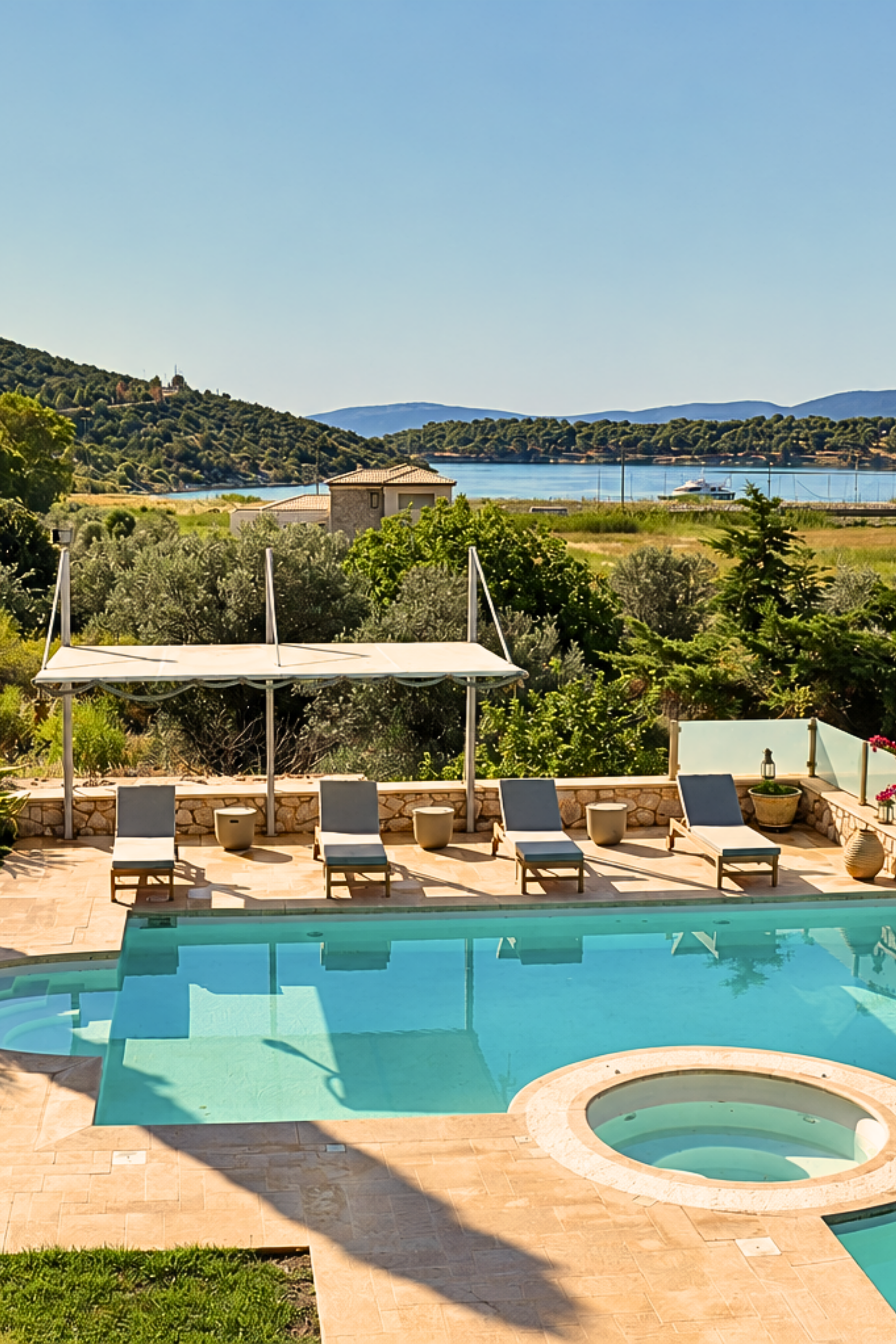 La villa en Grèce, dans le Péloponnèse